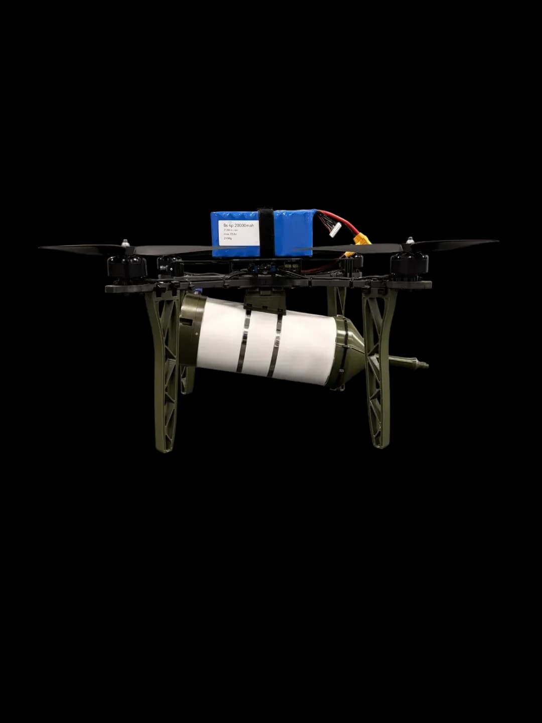 Оптоволоконний FPV-дрон «Генерал Черешня 15 Оптікс 20 км День», вигляд збоку